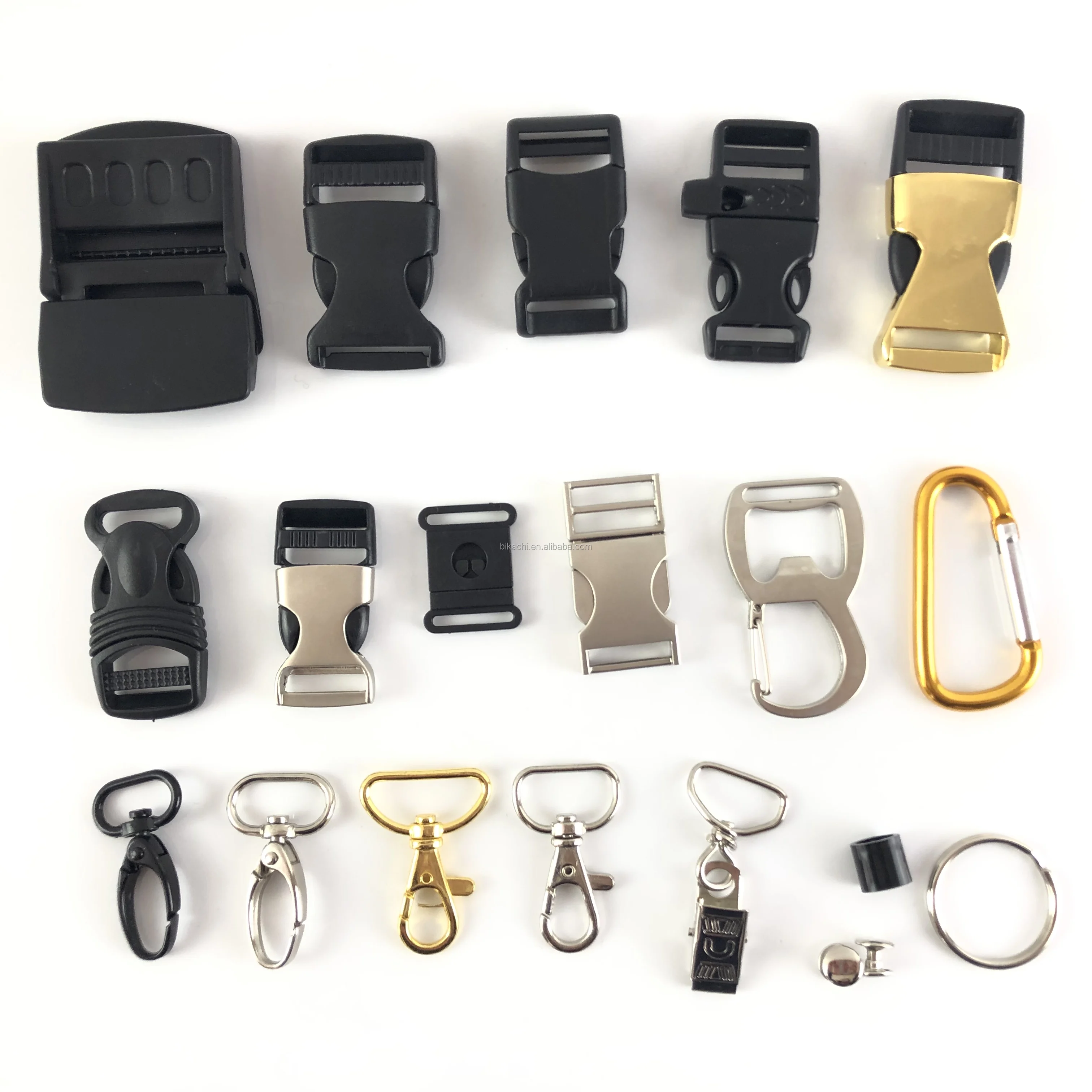 

clip lanyard accessories plastic buckles 2.0cm 2.5cm, Black/white