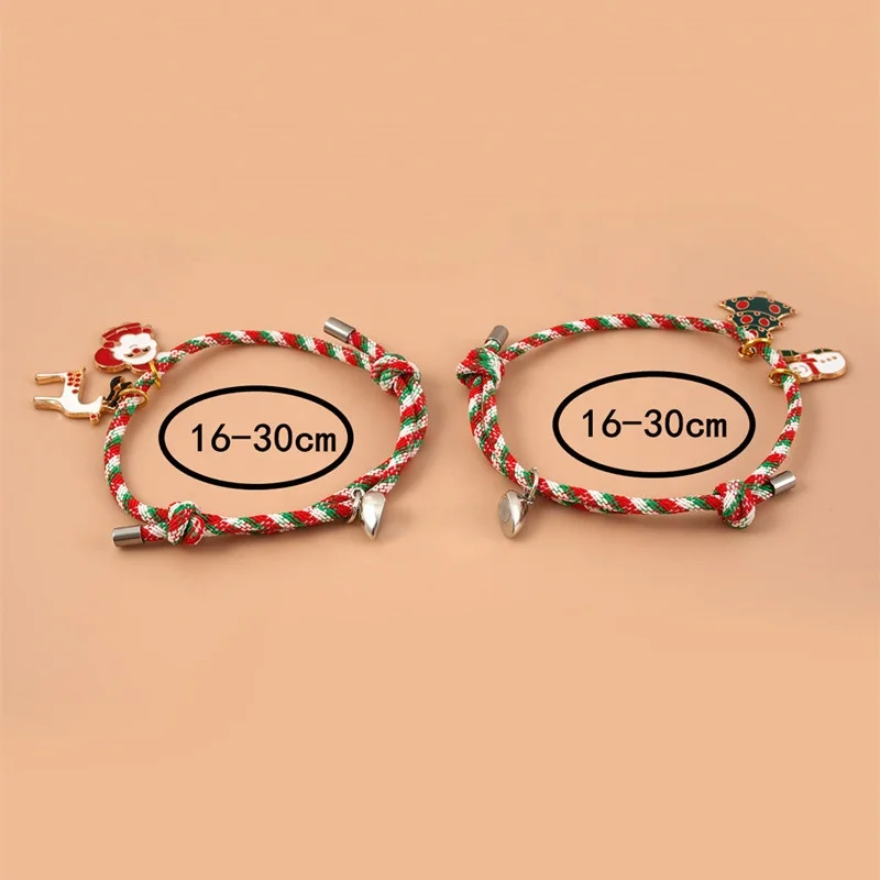 

ADELANTE AB210025 Hot Sale Christmas Jewelry Nylon with Zinc Alloy Charm Bracelet Women