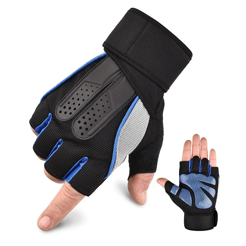 

Non Slip Yoga Sport Gloves Gym Cycling Gloves Half Finger Fitness Handschoenen Gants Sports Fingerless Mitten Knuckle Protector, Orange pink blue