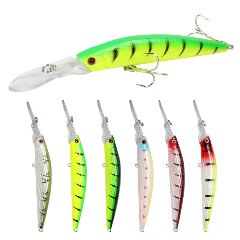 

Top Right 145cm 15g Sinking Minnow Lure Long Casting Fish Tackle Hard Plastic Fish Lure Bait Minnow Lure, 6 colors