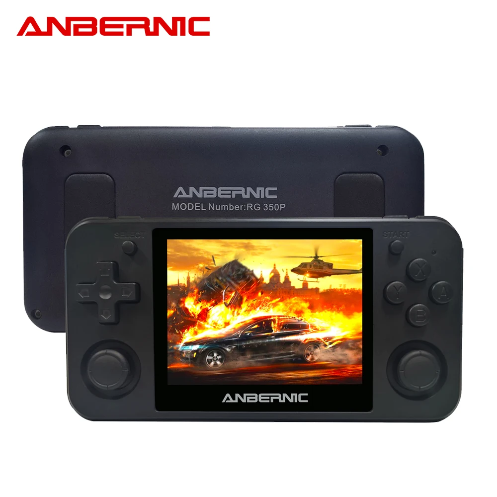 

ANBERNIC RG350 RG350P Handheld Game Player HD Video Player PS1 64Bit IPS Opendingux Pocket Portable Retro Game Console, Space gray/rose gold/silver