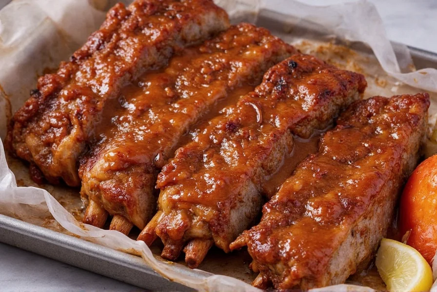 Man using a mop brush on ribs
