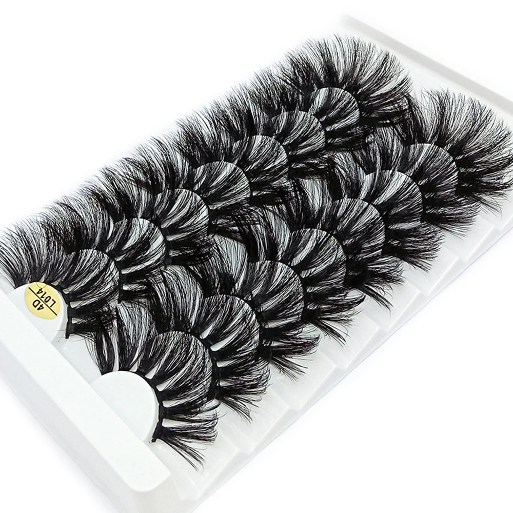 

Own Brand SKONHED 8Pairs Best Quality 4D 25mm Mink Eyelash Vendor False Eyelashes natural lashes wholesale