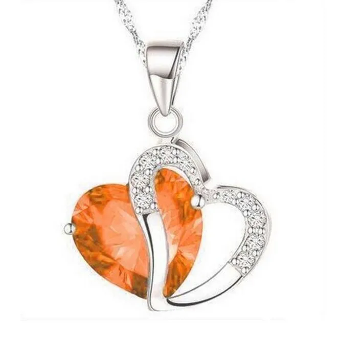

cubic zircon heart shape diamond necklace choker mom gift custom dainty necklace daily party, Picture