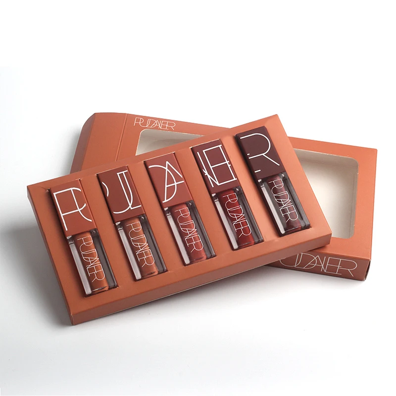 

5 Colors Matte Lipstick Set Long Lasting Velvet Lips Tint Liquid Lipstick Waterproof Lipstick Makeup 5pcs/kit, 5 colors/set