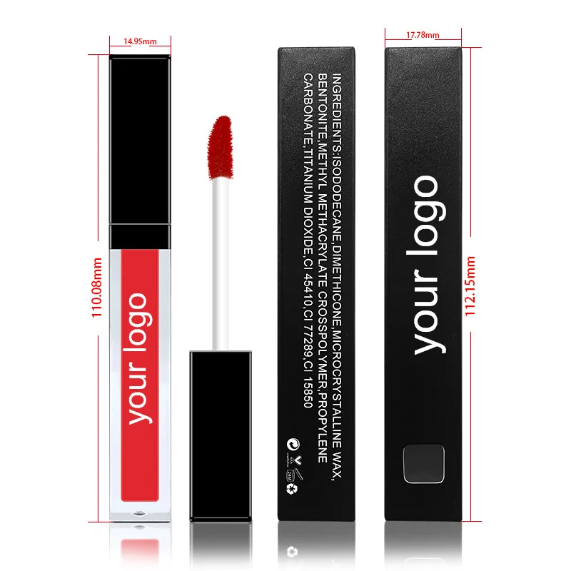 

Cruelty free high quality lipstick lipgloss waterproof metllic makeup lip gloss private label matte liquid lipstick