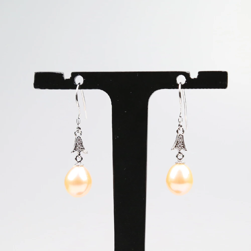 

Earrings sterling 925 Freshwater Pearl Hanging Earrings for Women, Colors