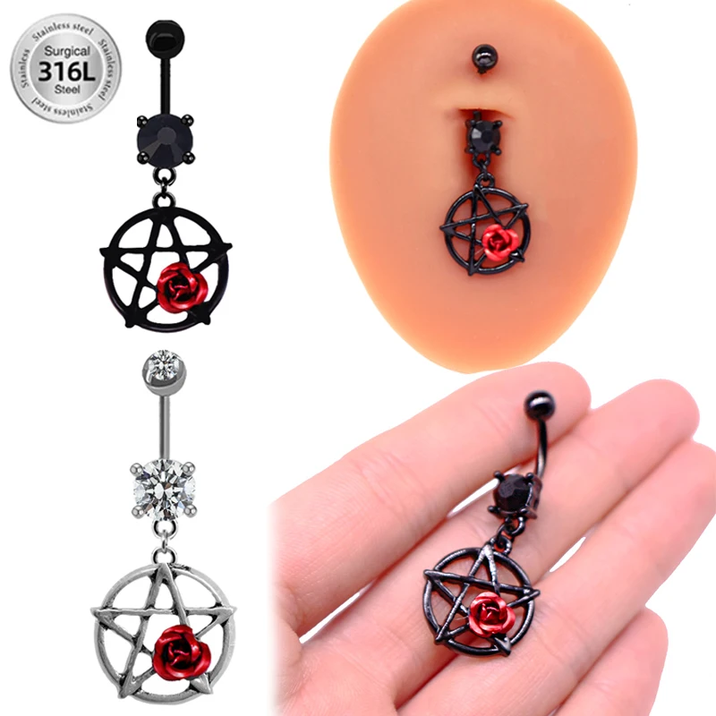 Getta gothic surgical stainless steel belly button rings body wholesale navel piercing nombril de ombligo jewelry