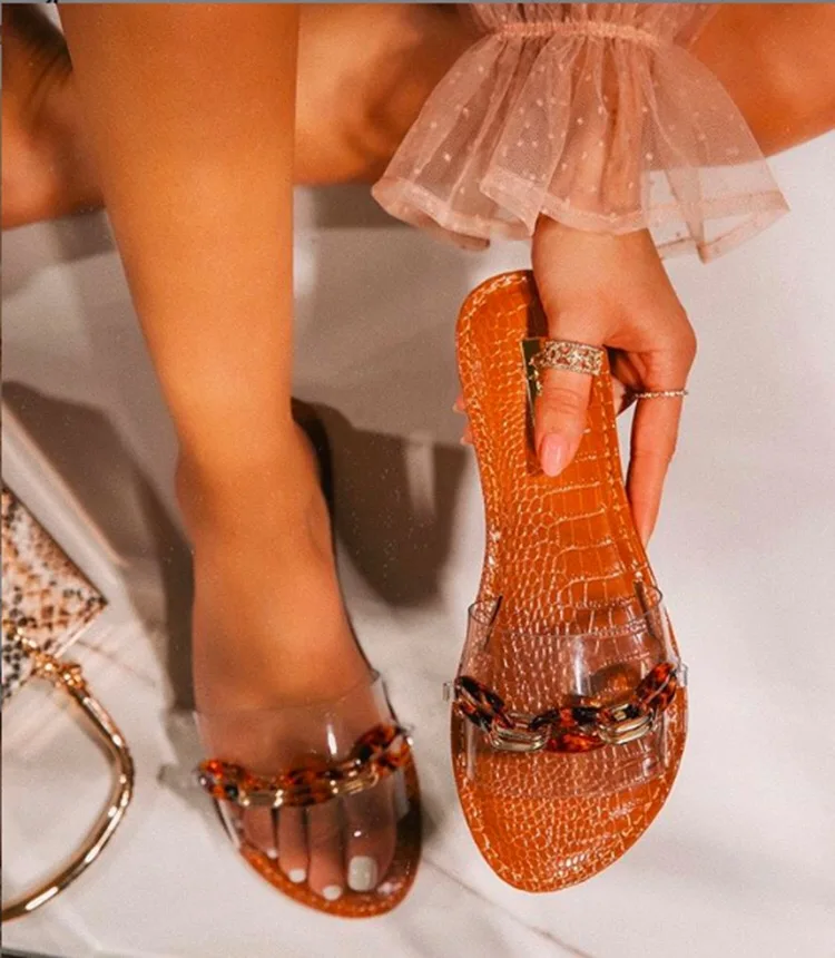 

Women Luxury Wholesale Cheap Shoes Flat Sandals, Customized color