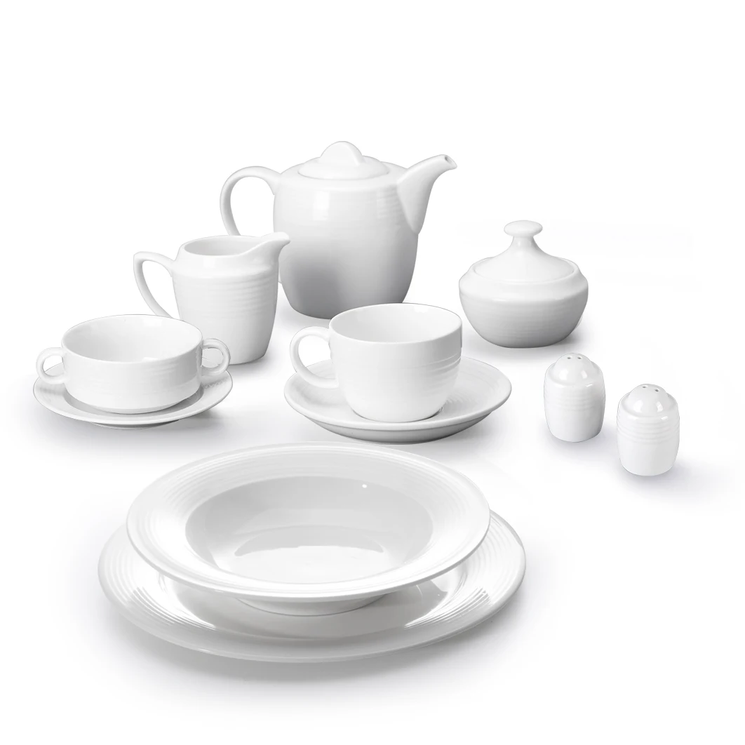 

28 Ceramics Hotel Supplies China Factory High End Used Porcelain Simple White Tableware Dinner Sets Ceramic>