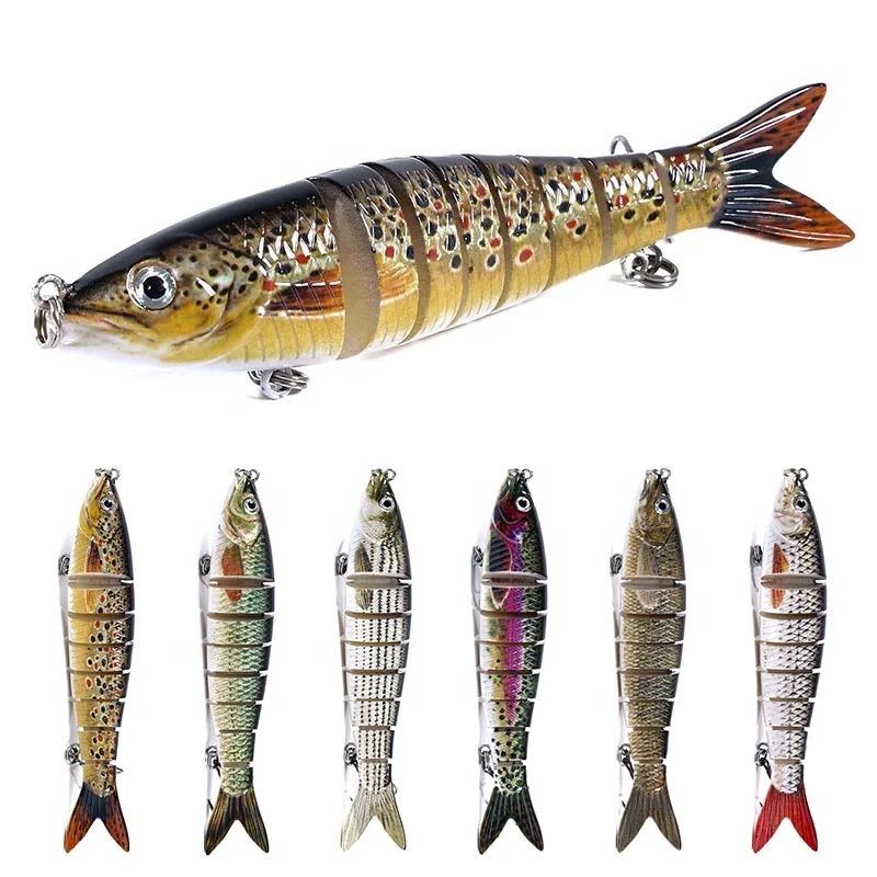 

in stock 12.5cm 22g Wobblers floating sinking multi jointed swimbait fishing plastic swim bait lures, 6 colors