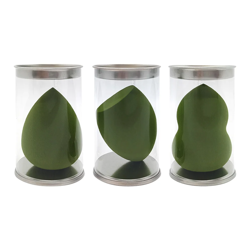 

Super Soft Sponge Puff Individual Package Beauty Blending Makupe Sponge Waterdrop Gourd Olive Cut Shape Random Wholesale, 10 colors for option