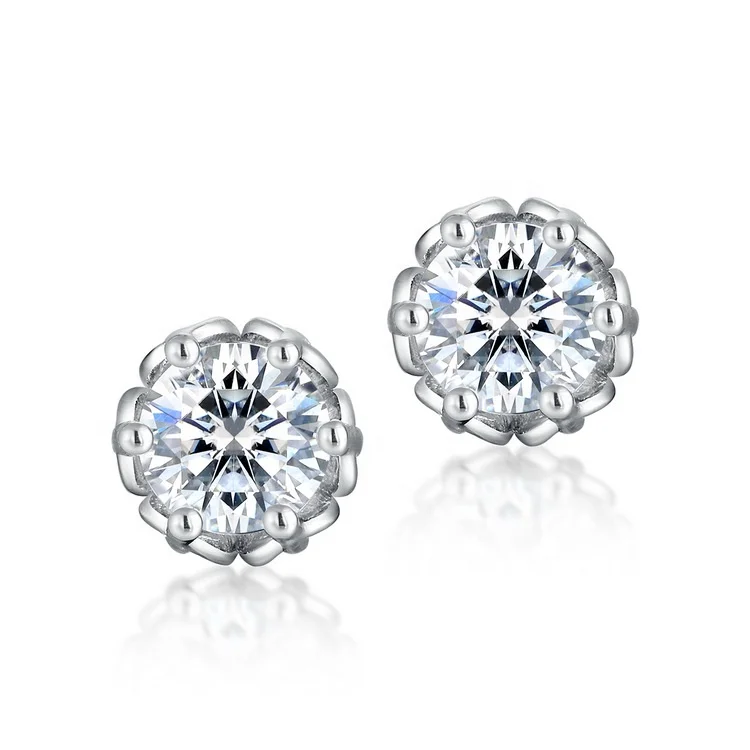 

Simple Women Dainty Jewelry Fashion 925 Silver Moissanite Earrings