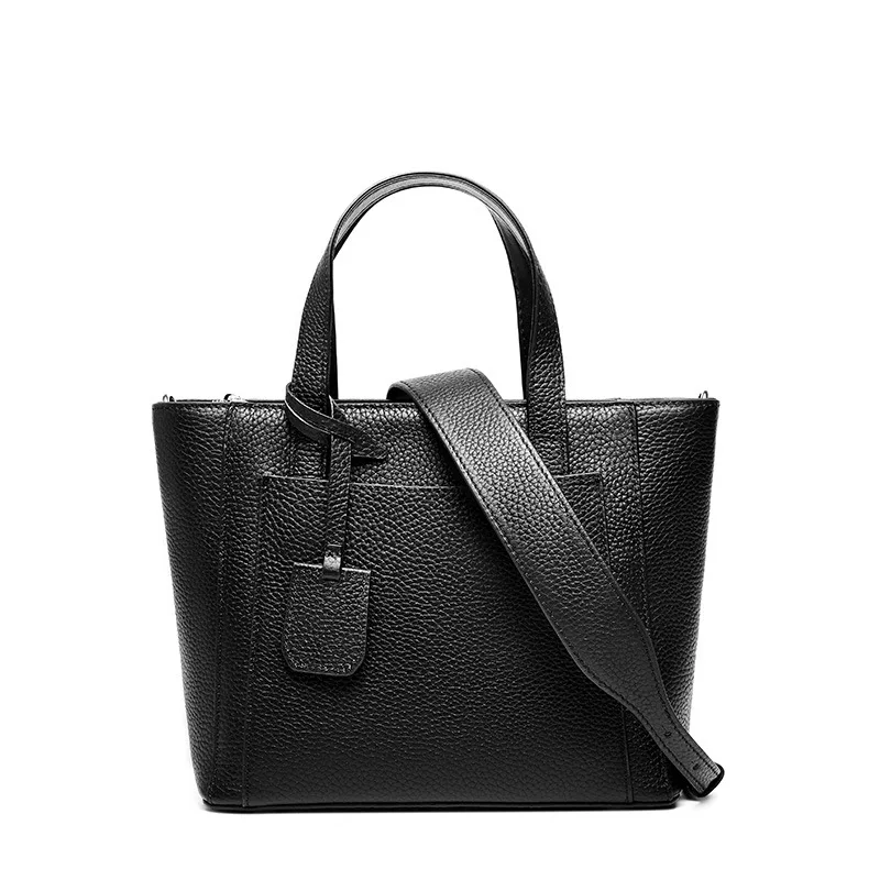 

New Design Ladies Fashion Tote Real Leather Hand Bags Crossbody Messenger Handbags Women Bags, Black, khaki