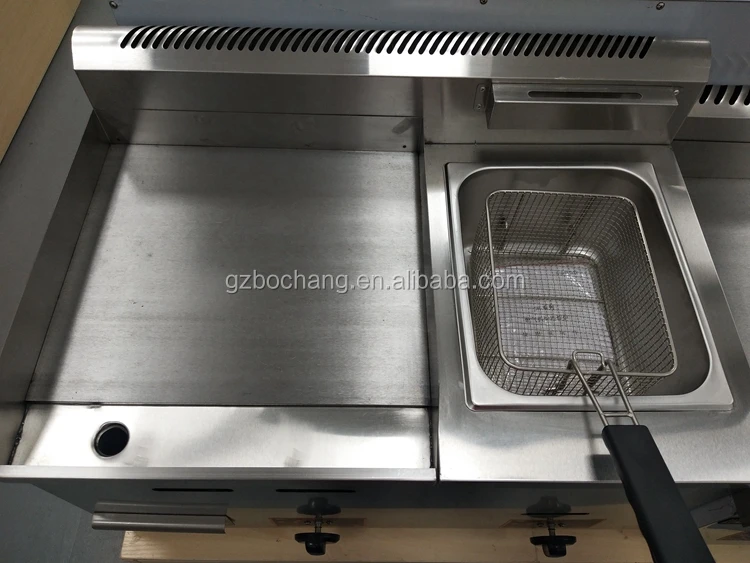 Kitchen Equipment Table Top Propane Tenpanyaki Gas Griddle With Deep
