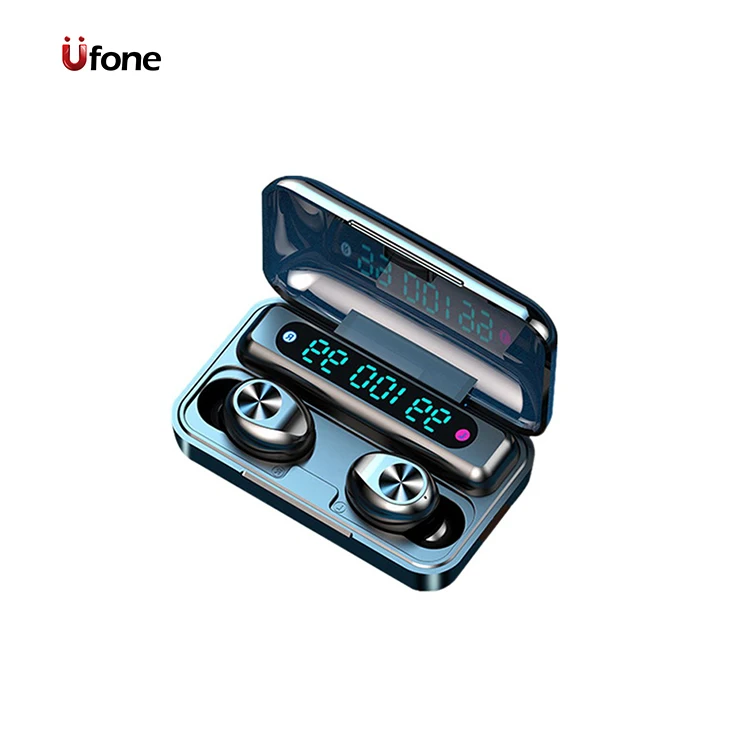 

Ufone Fone De Ouvido Wireless Earphone F9-30 Tws Audifonos Bluetooh 5.0 Earbuds Auriculares With Powerbank, Black