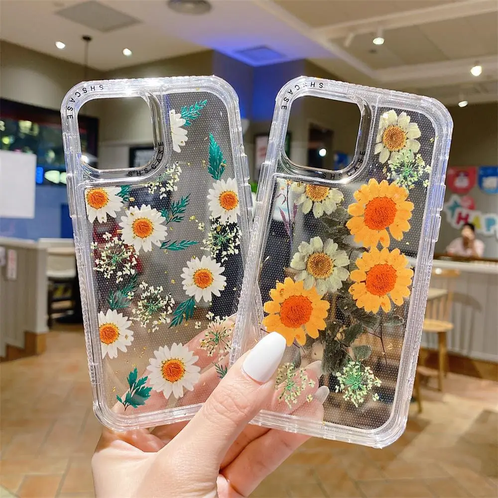 

Flower transparant cases for iphone 12 mini case for girls clear case for iphone 8plus cover, 8 colors