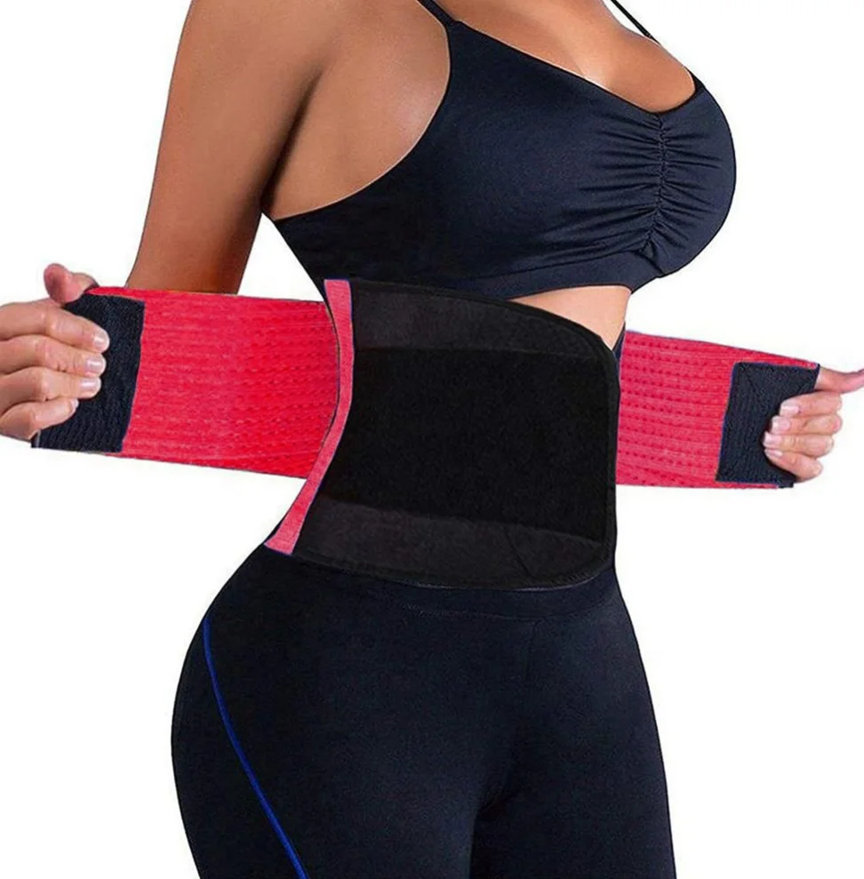 

Custom Women Waist Trainer Waist Trimmer Belt Adjustable Tummy Safety Girdle Elastic Back Lumbar Support Brace, As photo