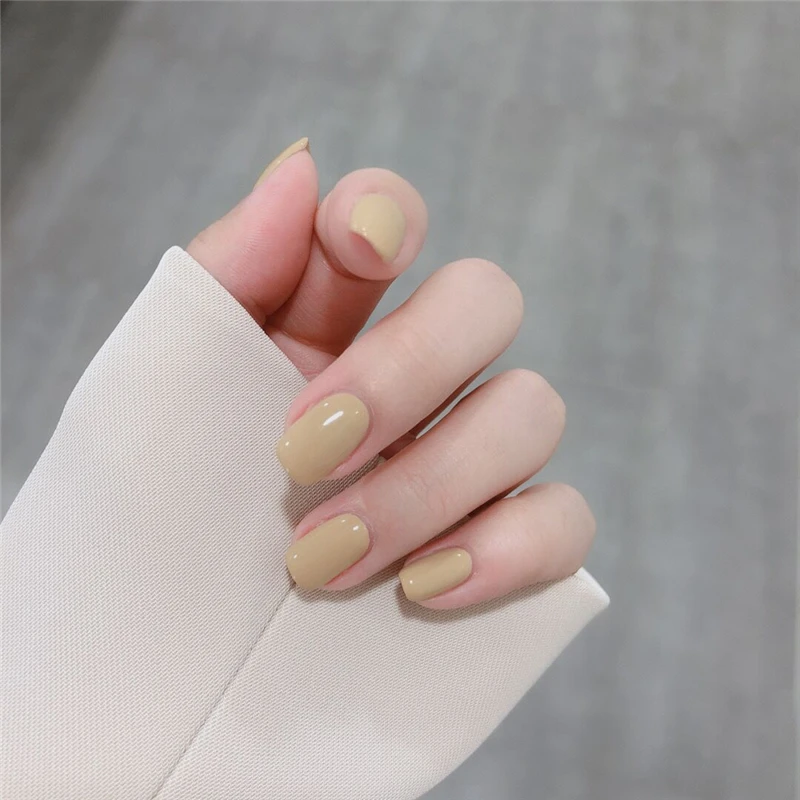 

Solid color Short Beige false nails from china nail tips false in bulk box of press on nails