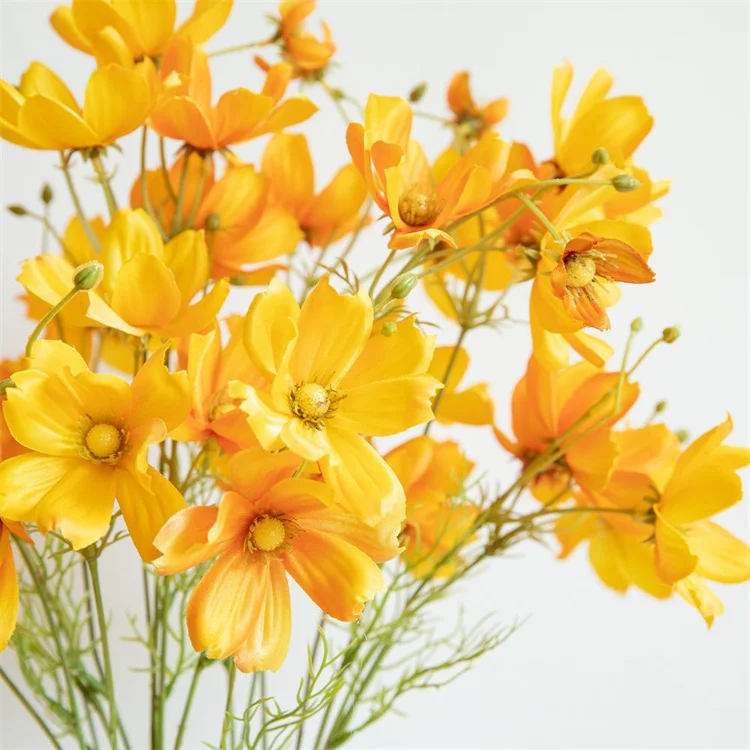 

New Arrival B-2770 Artificial Yellow Chrysanthemum Flowers for Home Decoration Shop Decoration