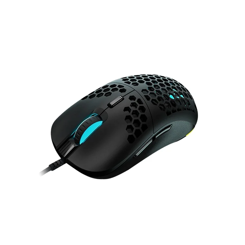 

IPASON 7 Keys 6400 DPI Colored lights Perspective Hollow Out Design USB Wired Gaming Mouse