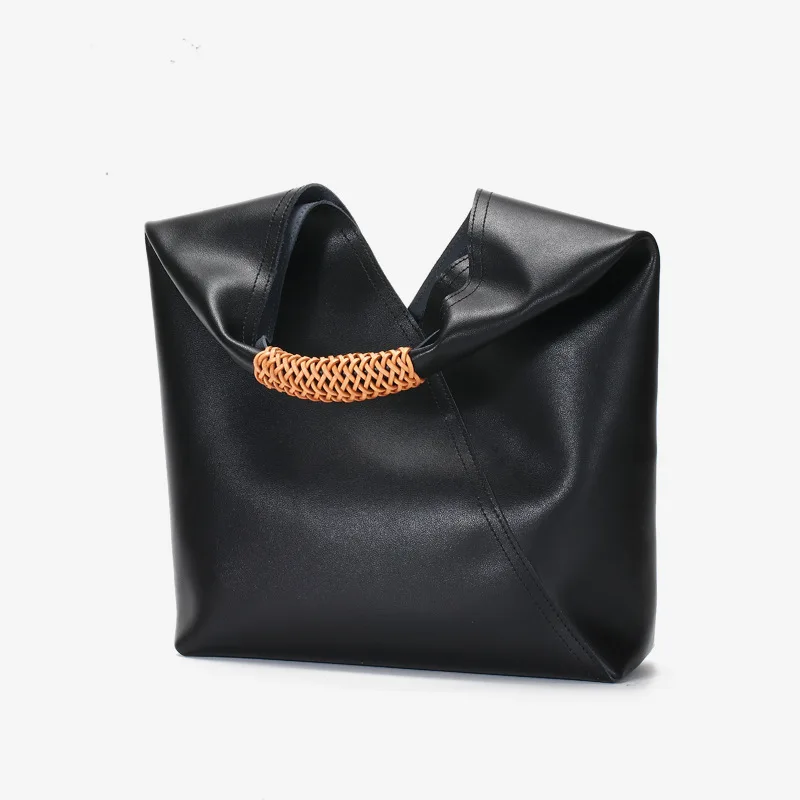 

2pcs New Genuine leather Shopping Bag Ladies Shoulder Bag Handbag Large Capacity Pictures Soft leather Tote Bag for Women
