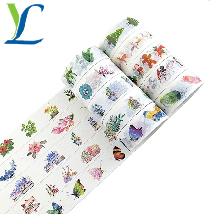 

Washi Color cartoon Custom Washi Colour Printing Gift Wrapping Printed Packaging Tape