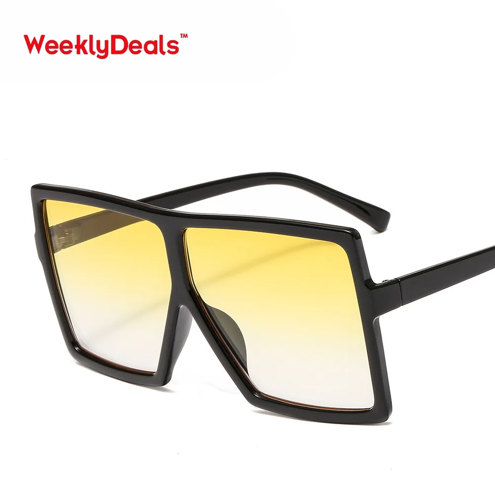 
Trend Oversized Square Big Frame Sunglasses Super Cheap Multi Colors Glasses 