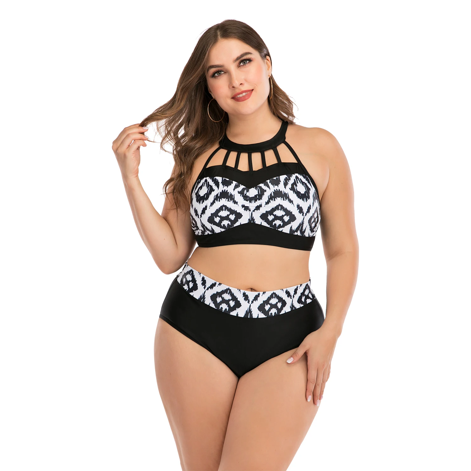

Wholesale Women High Waist Swimwear Custom swimsuit Plus Size Swimwear & Beachwear