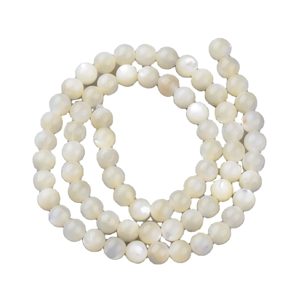 

Pandahall 4mm Round Natural Sea Shell Beads Strands