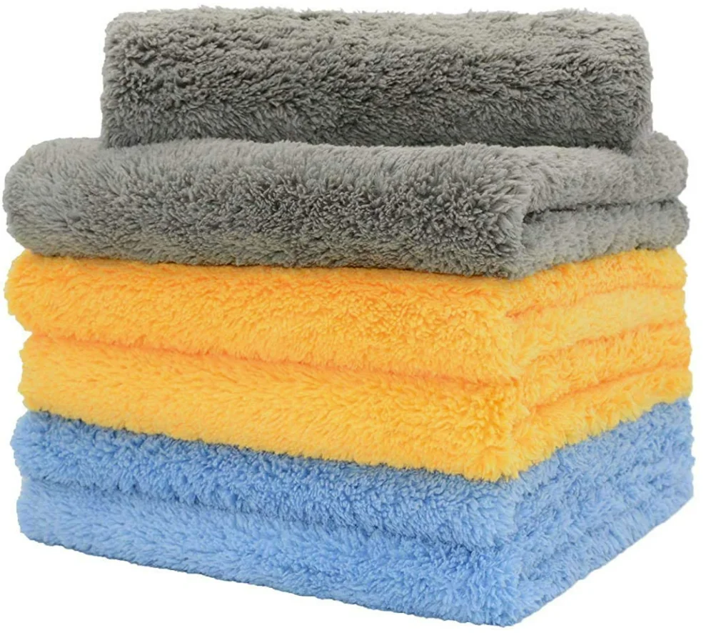 

500GSM Microfiber edgeless coral fleece towel car detailing towel car wash towels drying microfibre cleaning