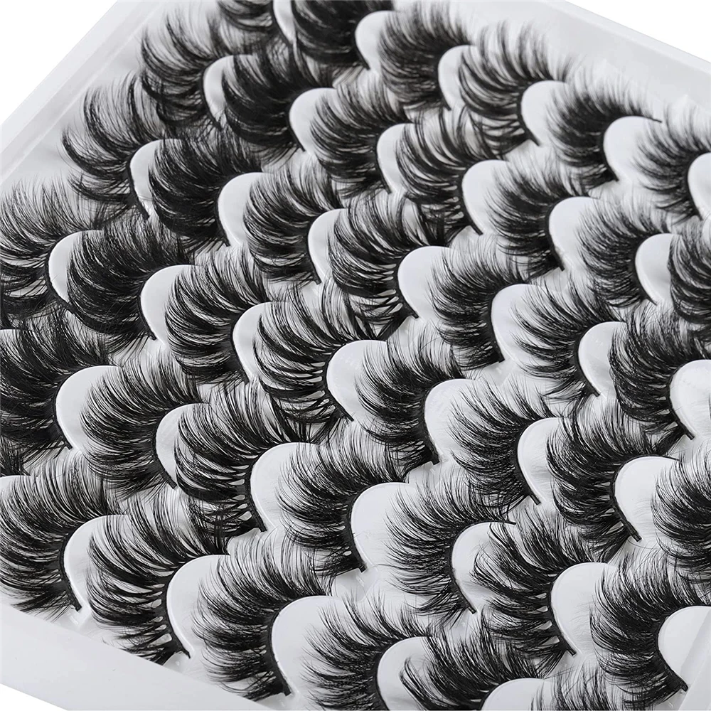 

Mink Eyelashes 25mm Fluffy Wholesale Bulk 100% Real Mink Lashes 3 Pack Lashbook Daily Life Makeup 5D Lash, Natural black