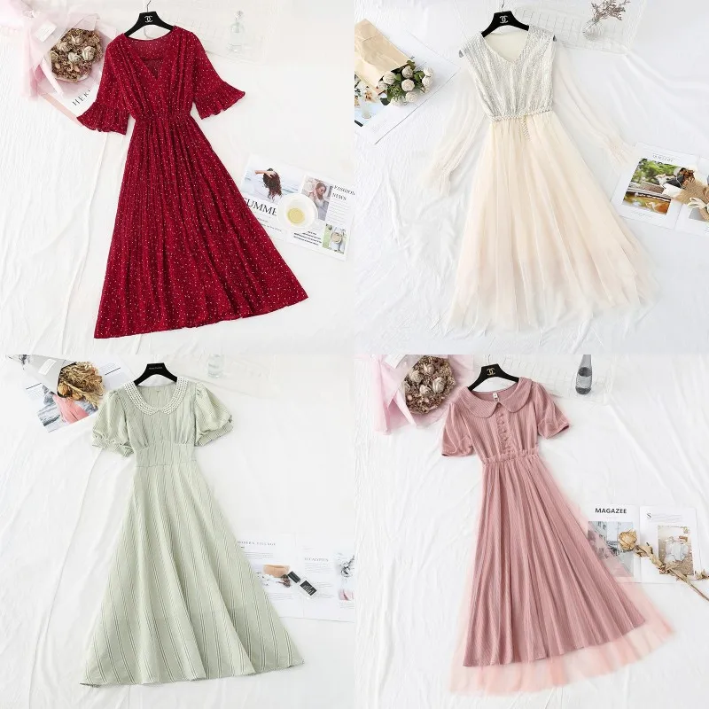 

Popular cross - border high - quality ladies dress new fashion chiffon dress wholesale, Customized color