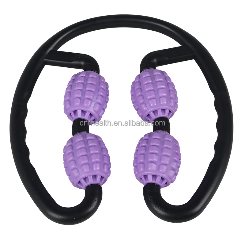 

Round Circle Yoga Massager Roller Ball Calf Clamp Leg Foam Shaft Muscle Relax Massager Fashion gym plastic muscle massage roller, Pink, purple, green, black,grey, red,etc