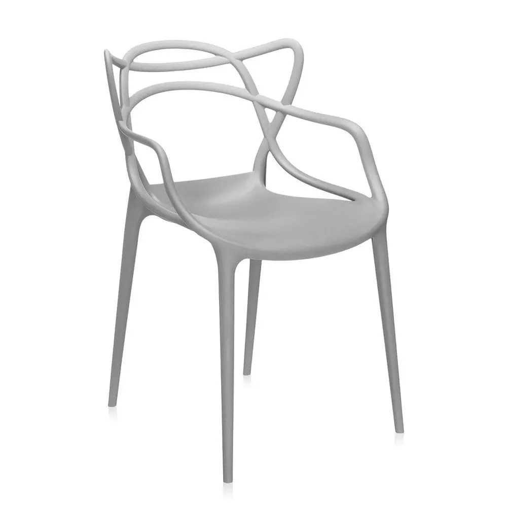 Modern Midcentury Side Chair Eiffell Style Wooden Legs White Dining