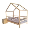 House Kids Bed, Grey, Pine large space suitable for a UK standard size mattress