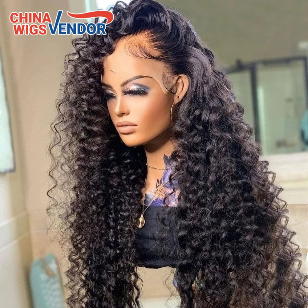 

180 Density 13x4 Deep Wave Hd Lace Frontal Wig 12-24 Inch Human Hair Lace Wig Vendor Wholesale