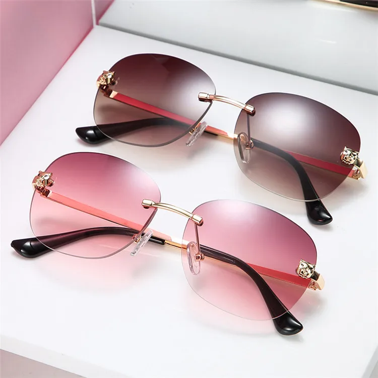 

Customized LOGO Hot Selling INS Fashion 2020 Retro Vintage Sun glasses Round Sunglasses Men Rimless Sunglasses