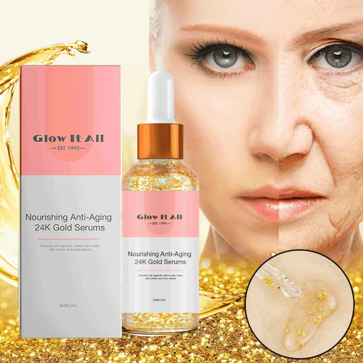 

Oem Odm Facial Collagen Moisturizing Lift Firming Anti-aging Anti-wrinkles Whitening Face Skin Care 24k Gold Serum
