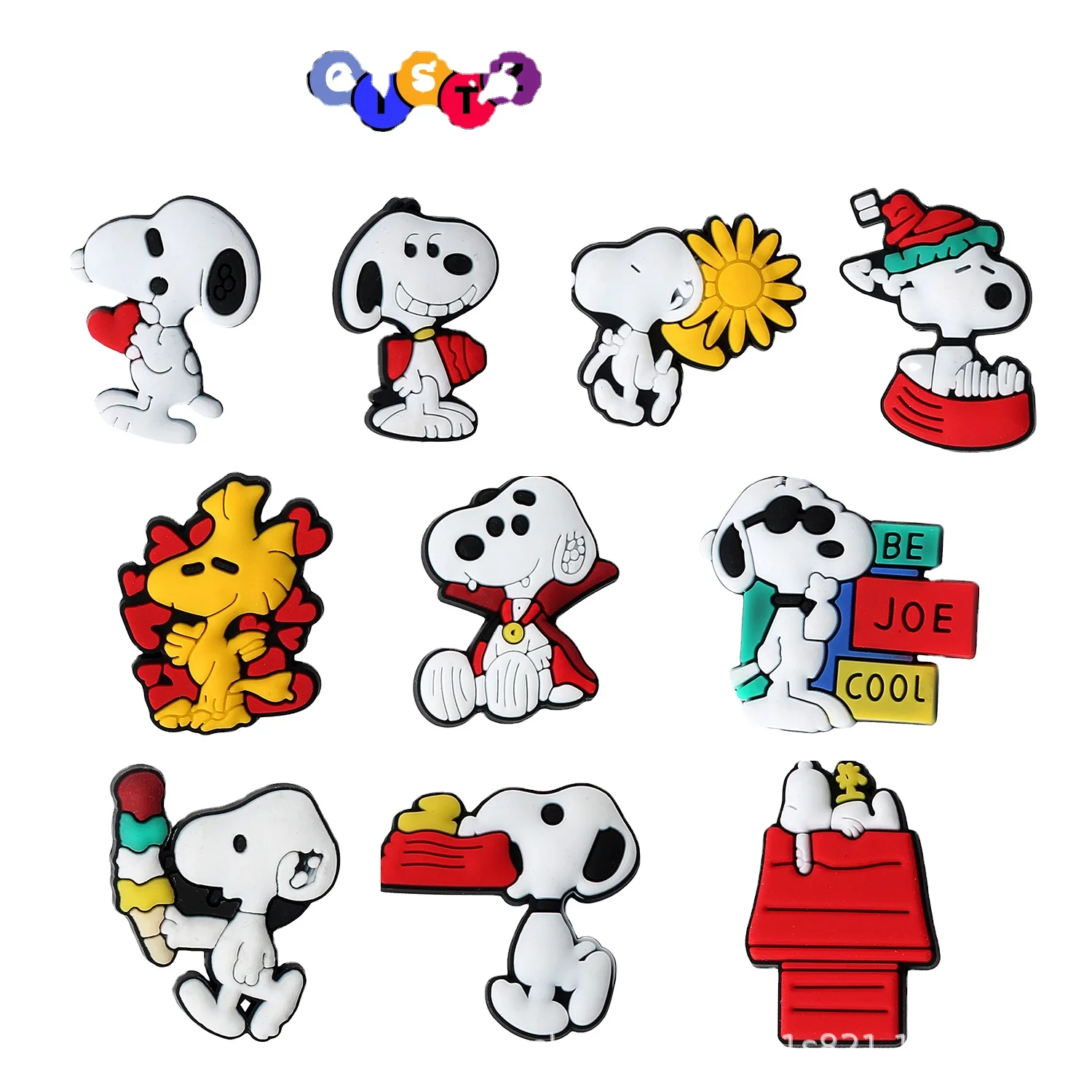 

Cute cartoon dog factory direct selling croc Charm Amulet clogs PVC aircraft diving shoes accessories