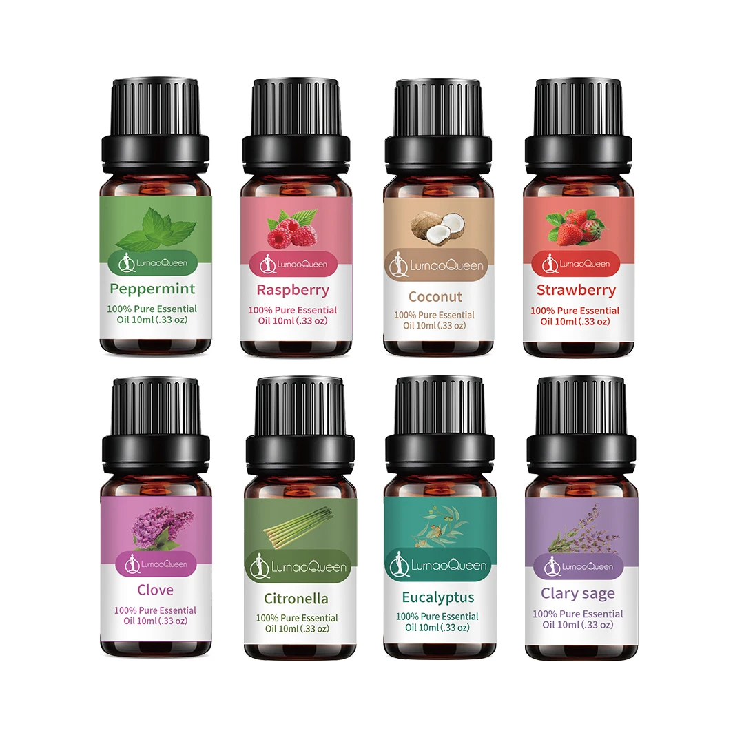 

Wholesale Essential Oil Amazon Hot Selling Steam Distilled Essential Oils bulk 100% pure 10ml*8 pcs Relieve Anxiety