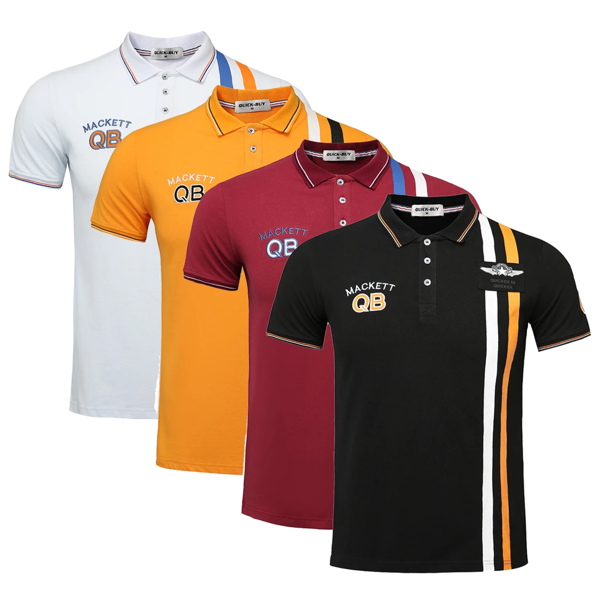 

Wholesale 100% Cotton Polo Shirt 210 Grams Pique Patchwork Custom Logo Polo Shirts For Men