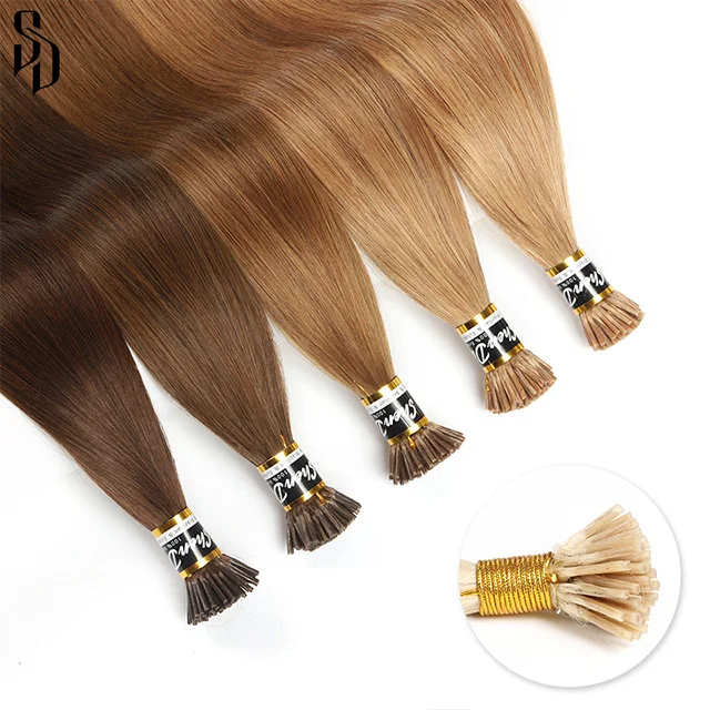 

cuticle aligned i tips wholesale 100% human virgin remy hair keratin itip hair extensions i tip hair extensions vendors