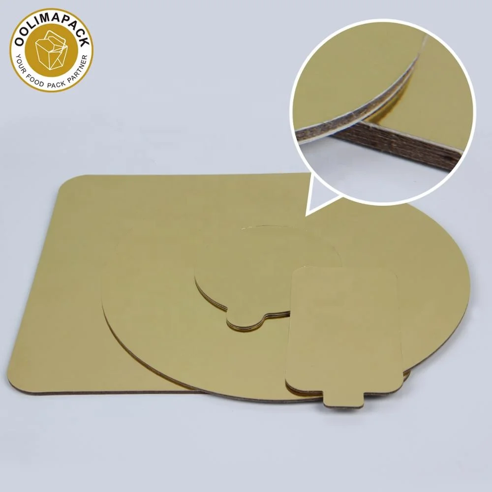 
Different size round & square gold chipboard cake board 