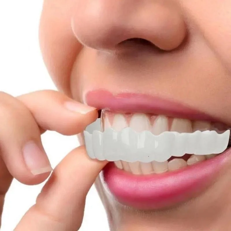 

New Design Hot Tooth Whitening Braces Comfortable Fit Buckle Type Silicone Cosmetic Veneer Teeth Upper Beauty Teeth