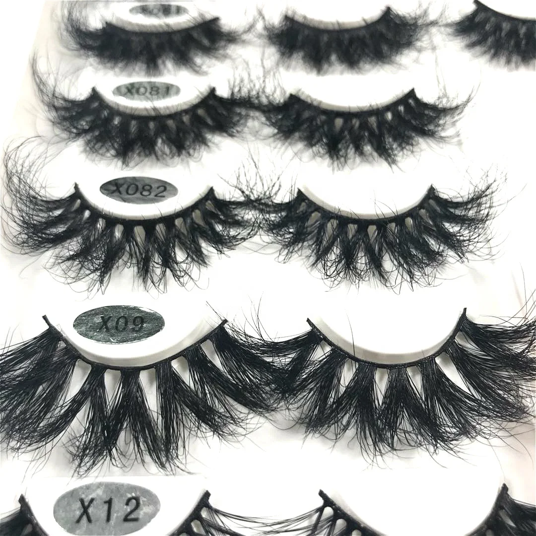 

Wholesale Fast Delivery 3D Mink Lashes Hand Made False full Strip 25mm Mink Eyelash
