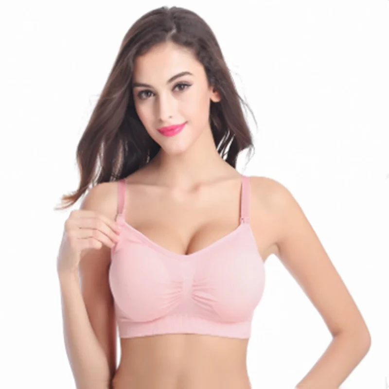 

New pregnant women's large breast-feeding bra without steel ring and front buckle