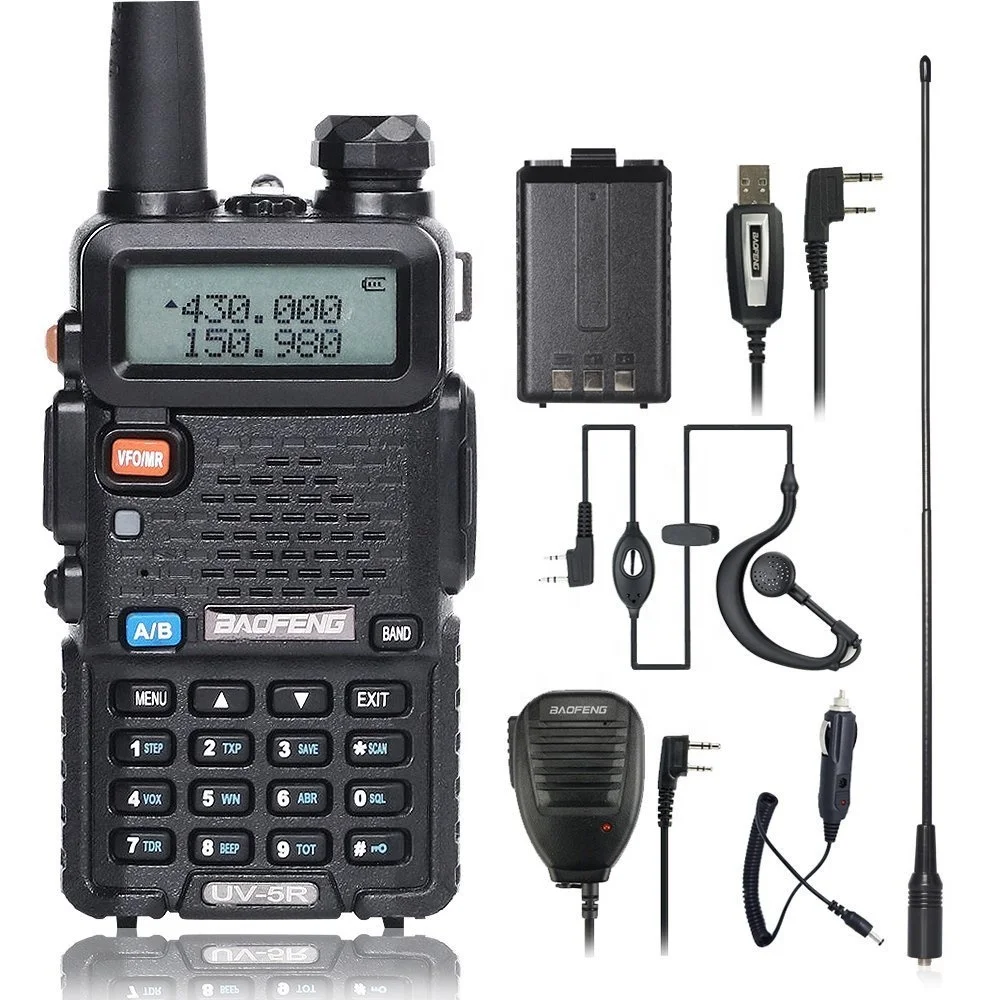 

Baofeng BF Radio outdoor handheld ham Walkie Talkie Dual Band UV 5R cb radio 27mhz walkie talkies uv-5r 8w 6 way chargers