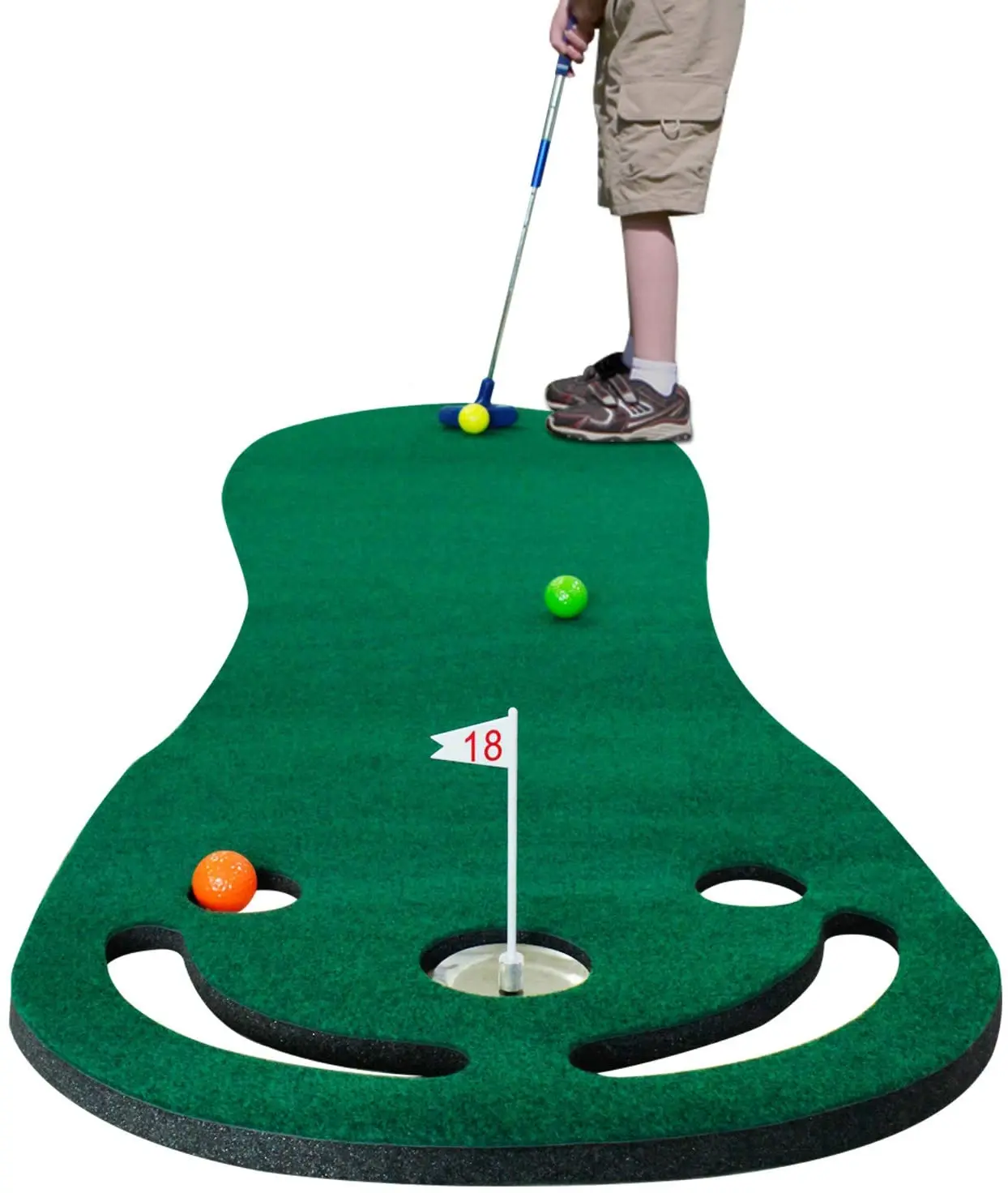 

Golf Mat Putting Training Practice Green Carpet Portable Indoor Outdoor Golf Putting Green Putter Fairway Lawn