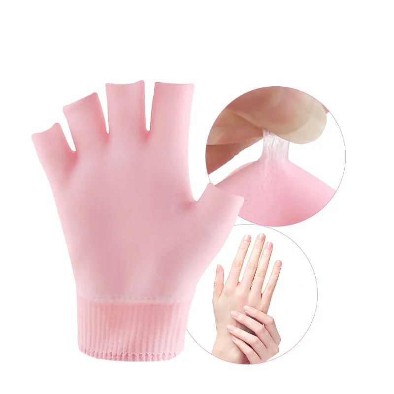 

Gel Moisturizing Hand Care Gel Spa Gloves For Repairing Gel Line with Essential Oils Vitamin E for Dry Cracked Hand, Pink